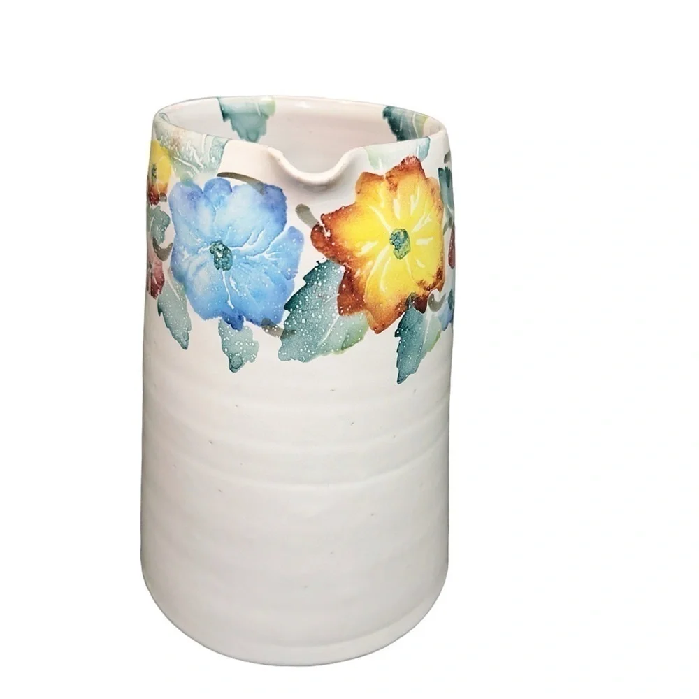 Pier 1 Pier One Imports Tulips Decor Vase Pitcher Country Elegant